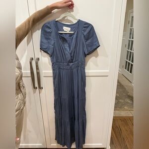 Anthropologie Blue Maxi Dress